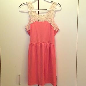 Pink Lace Francesca’s Collection Dress